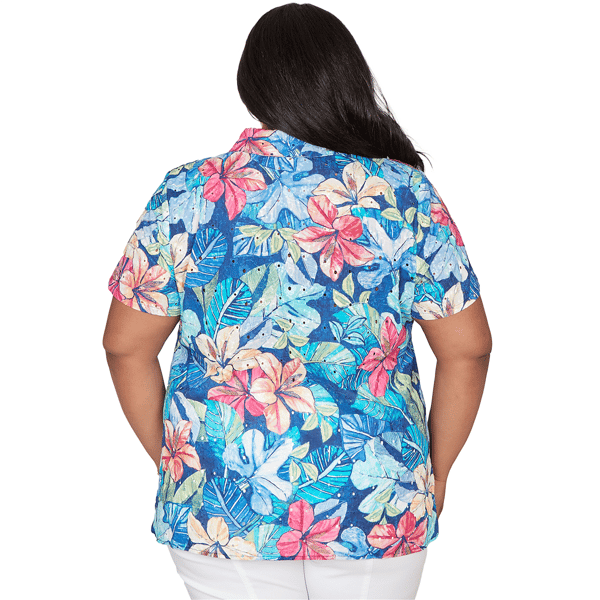 Plus Size Alfred Dunner The Royal Treatment Floral Button Blouse