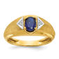 Mens Gentlemens Classics(tm) 14kt. Gold Lab Created Sapphire Ring - image 1