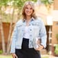 Juniors Plus Love Of Denim Classic Trucker Jacket - image 1