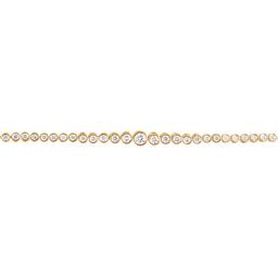 Nova Star® Gold Plated Graduated Bezel Diamond Tennis Bracelet