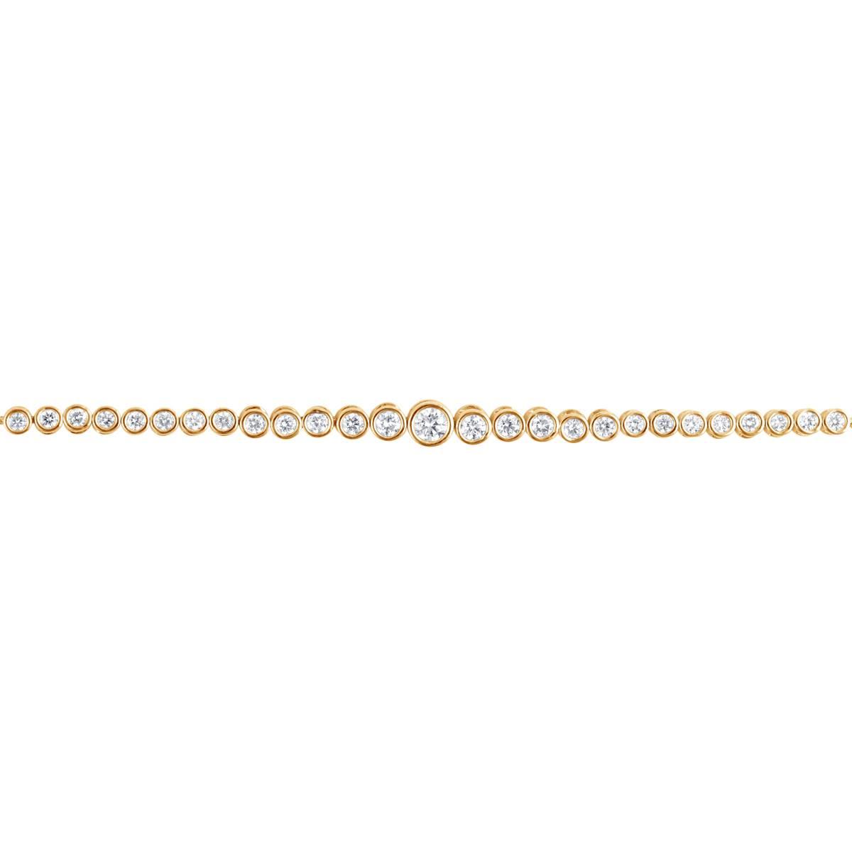 Nova Star® Gold Plated Graduated Bezel Diamond Tennis Bracelet