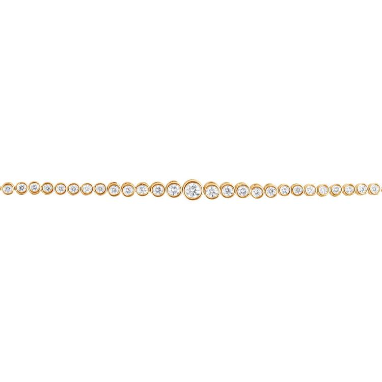 Nova Star® Gold Plated Graduated Bezel Diamond Tennis Bracelet