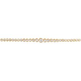 Nova Star&#174; Gold Plated Graduated Bezel Diamond Tennis Bracelet