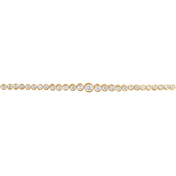 Nova Star® Gold Plated Graduated Bezel Diamond Tennis Bracelet