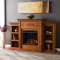 Southern Enterprises Pine Electric Fireplace with Bookcases - image 1
