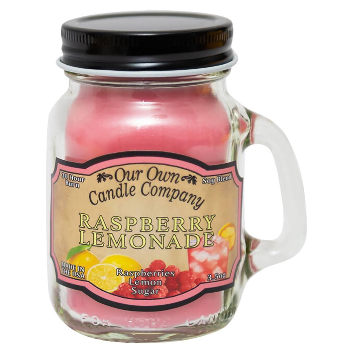 Mini Mason Jar Raspberry 3.5oz. Jar Candle