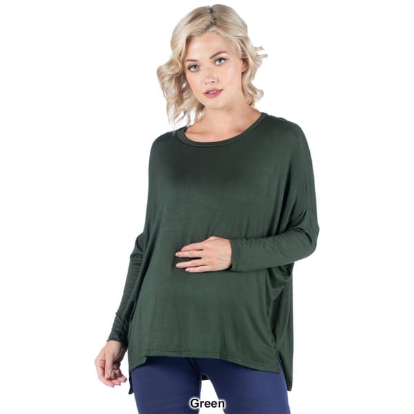 Womens 24/7 Comfort Apparel Oversized Dolman Maternity Top