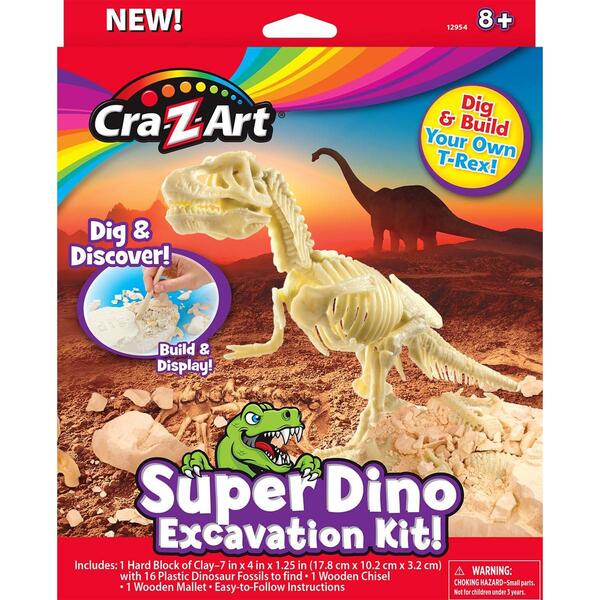 Cra-Z-Art&#40;tm&#41; Super Dino Excavation Kit - image 