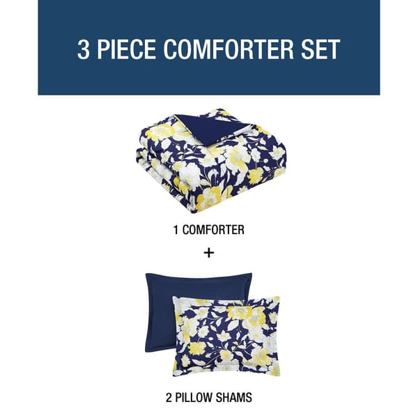 Cedar Court Aster Floral Reversible Comforter Bedding Set