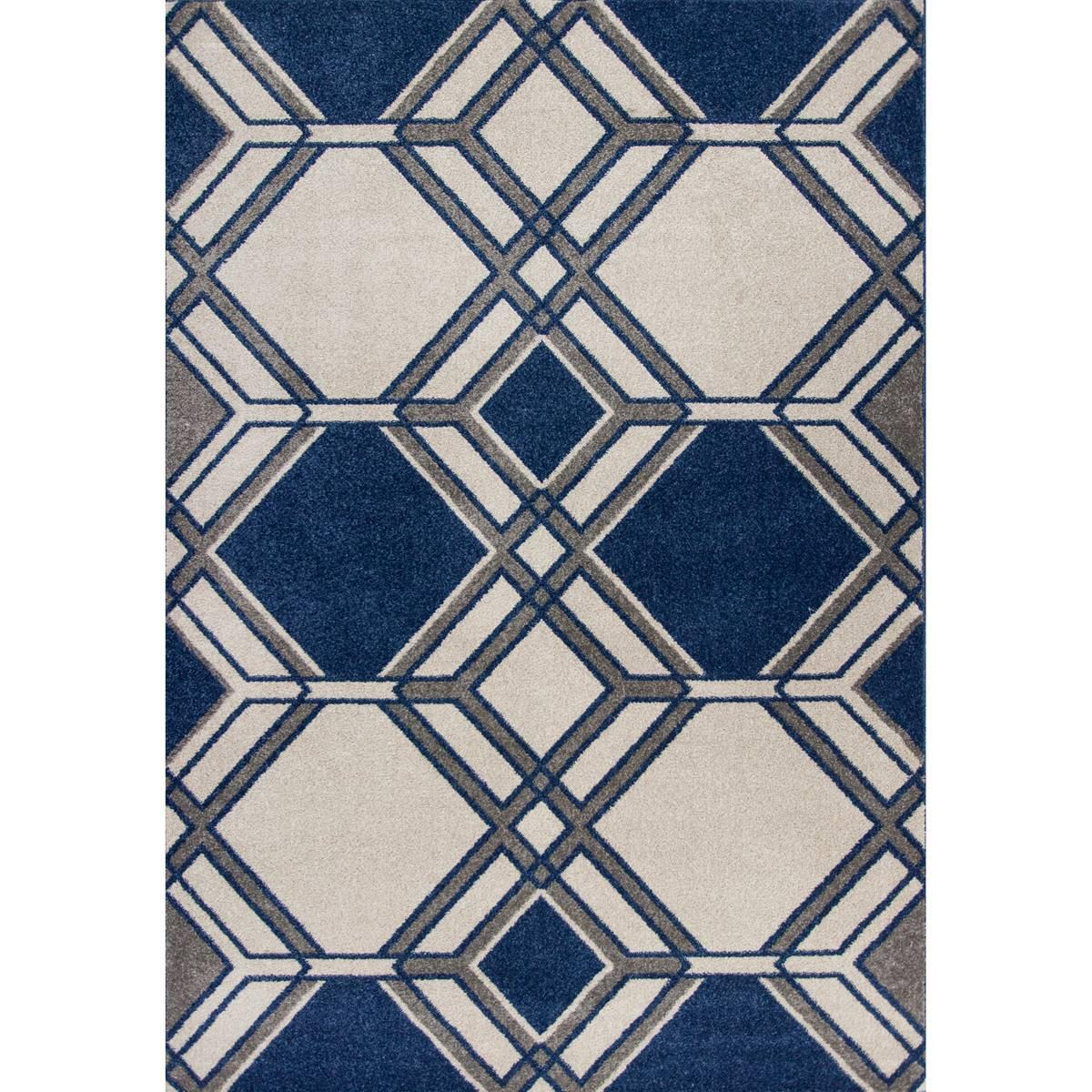 KAS Lucia Grey Ivory Denim Grant Rectangular Rug