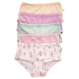 Toddler Girl Poppy & Clay Floral Be Peaceful 5pk. Briefs-Pink
