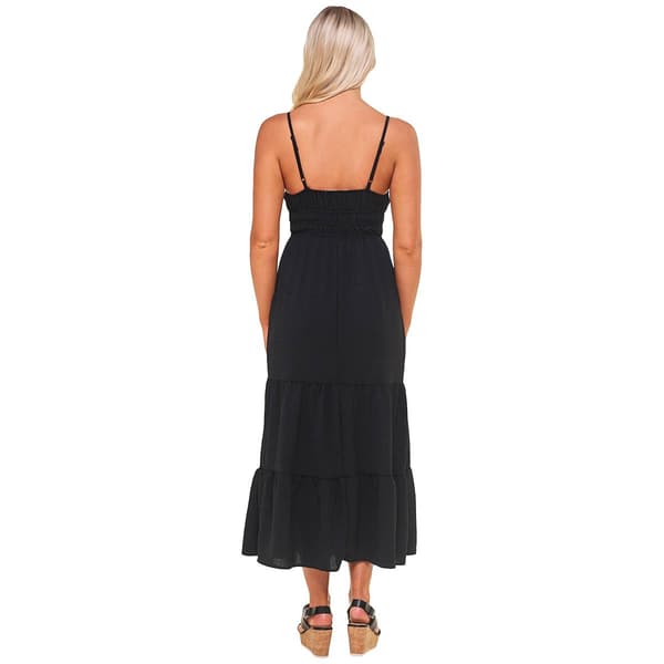 Juniors Madden Girl Air Flow Smock Waist V-Neck Midi Dress