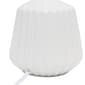 Simple Designs Petite Off White Ceramic Pleated Base Table Lamp - image 3