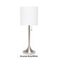 Simple Designs Brushed Tapered Table Lamp w/Fabric Drum Shade - image 9