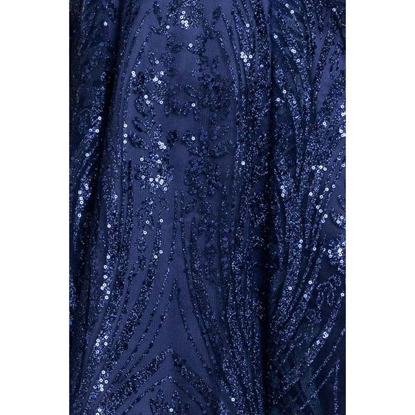 Juniors Blondie Nites Glitter Cinch Cross Back Skater Dress