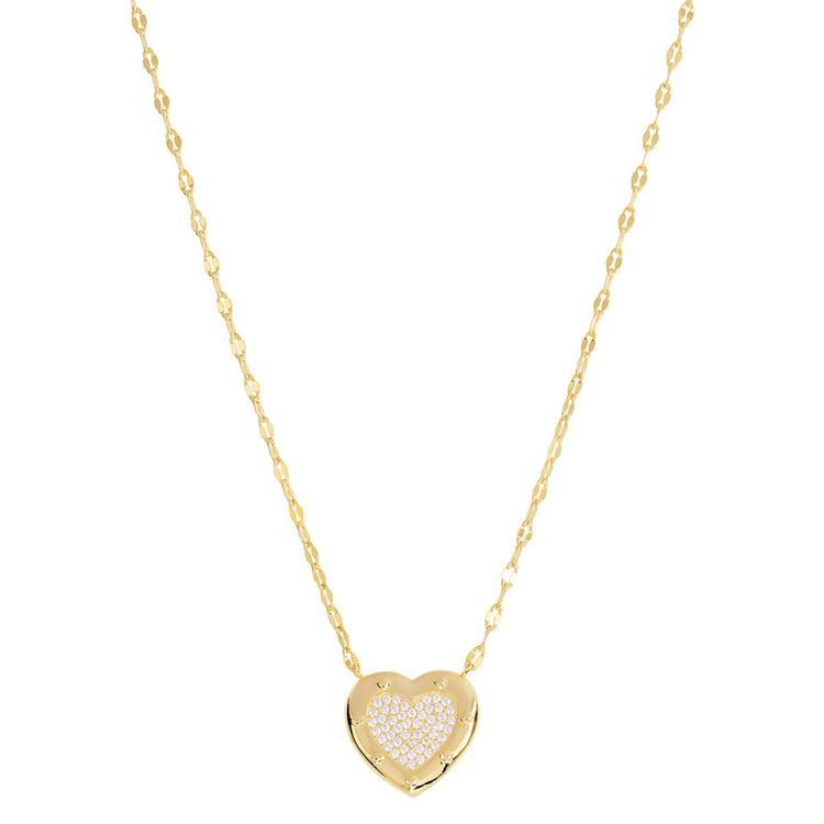 Athra 14kt. Gold over Brass Heart Pendant Necklace