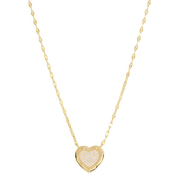 Athra 14kt. Gold over Brass Heart Pendant Necklace - image 