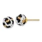 Gold Classics(tm) 8mm Leopard Crystal Stud Earrings - image 1