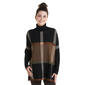 Womens Joseph A Long Sleeve Turtleneck Plaid Poncho - image 1