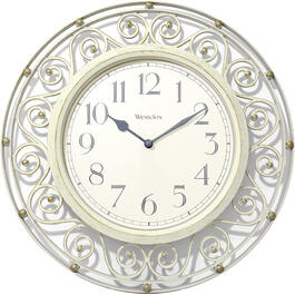 Westclox 12in. Antique White Wall Clock