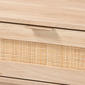Baxton Studio Baird Oak Brown Wood/Rattan 2-Drawer Console Table - image 5