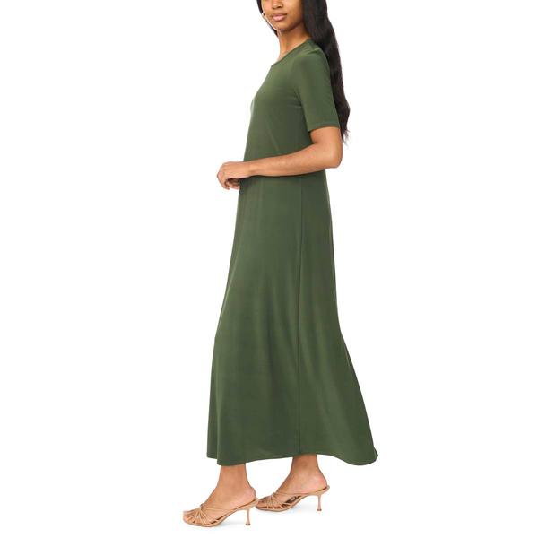 Womens MSK Short Sleeve Solid Midi Dress