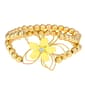 Ashley Cooper(tm) Open Wire Yellow Flower 2 Row Stretch Bracelet - image 1