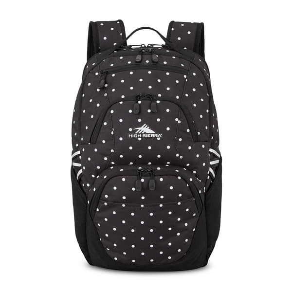 High Sierra Swoop Signature Polka Dots Backpack -  Black