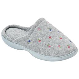 Womens Nanette Lepore Flower Embroidered Clog Slippers