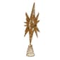 Kurt Adler 16.5in Gold Glitter Wire 3D Star Treetop - image 2