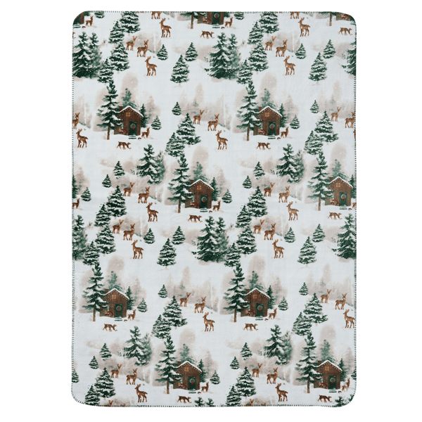 Hallmark™ Cabin Reversible Plush Holiday Throw Blanket