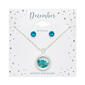 December Birthstone Shaker Necklace & Earrings Set - image 2