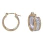 Candela 14kt. Two-Tone 2-Row X Diamond-Cut Hoop Earrings - image 1
