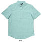 Mens Chaps Short Sleeve Chambray Solid Button Down Shirt - image 2