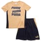 Boys (4-7) Puma 2Pc Short Sleeve Tee & Shorts Set - Light Sand - image 1