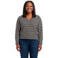 Womens C''est La Vie Long Dolman Sleeve Stripe Tee - image 1