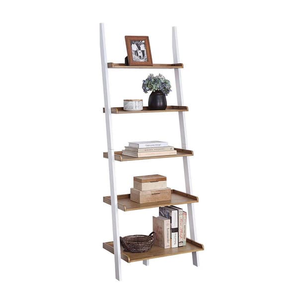 Convenience Concepts American Heritage Two-Tone Bookshelf Ladder