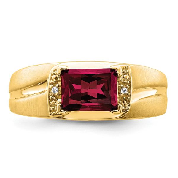 Mens Gentlemen’s Classics™ 14kt. Gold 2ctw. Ruby & Diamond Ring
