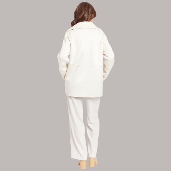 Womens Frye Double Breasted Shearling Coat