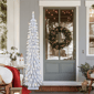 Puleo International 6ft. Pre-Lit White Alpine Pencil Tree - image 3