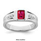 Mens Gentlemen’s Classics™ 14kt. Gold Ruby & 1/10ct. Diamond Ring - image 6