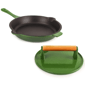 BergHOFF Neo 2pc. Cast Iron 10in. Fry Pan with Steak Press - image 2