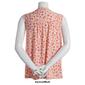 Womens Napa Valley Floral Pleated Sleeveless Knit Henley - image 2