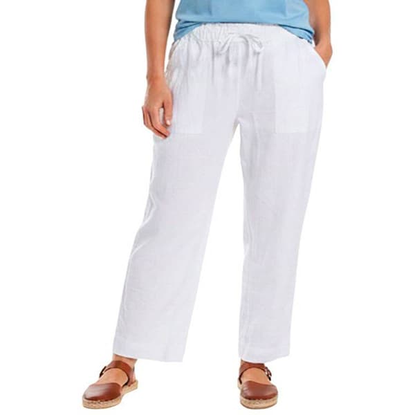 Womens Erika Pull On Adele Drawstring Pocket Ankle Pants - image 