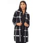 Womens Kasper Long Sleeve Notch Plaid Cardigan - image 1