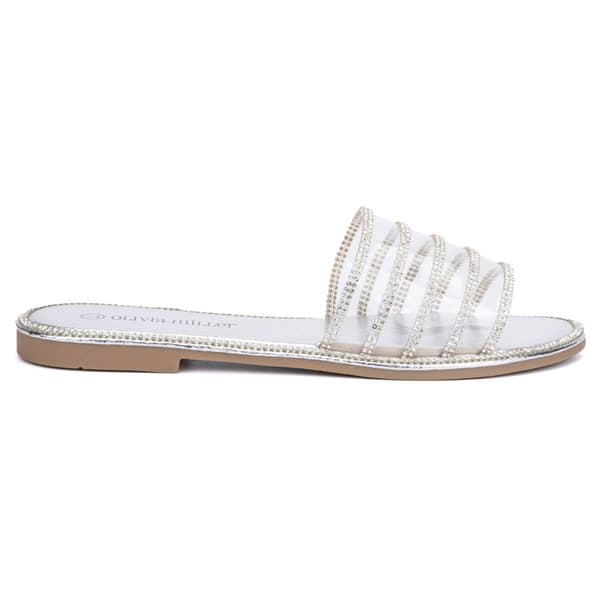 Womens Olivia Miller Nadia Sparkle Slide Sandals