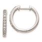 Pure Fire 14kt White Gold 1/4ctw. Lab Grown Diamond Hoop Earrings - image 1