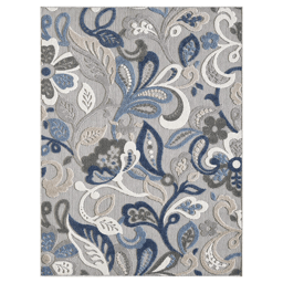 HomeRoots Blue & Grey Indoor Outdoor Area Rug