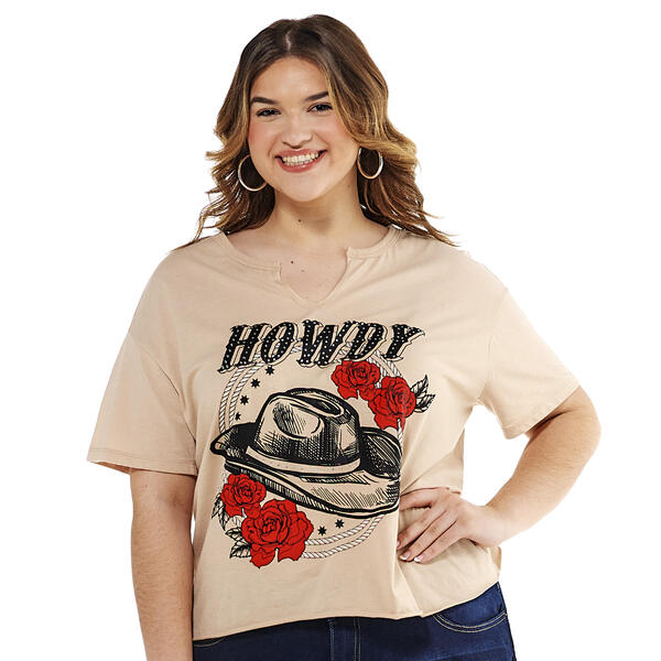 Juniors Plus No Comment Rodeo Glam Relaxed Graphic Tee - image 