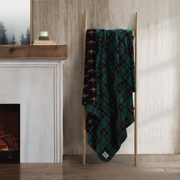 Eddie Bauer Capitol Hill Plush-Fleece Reversible Throw